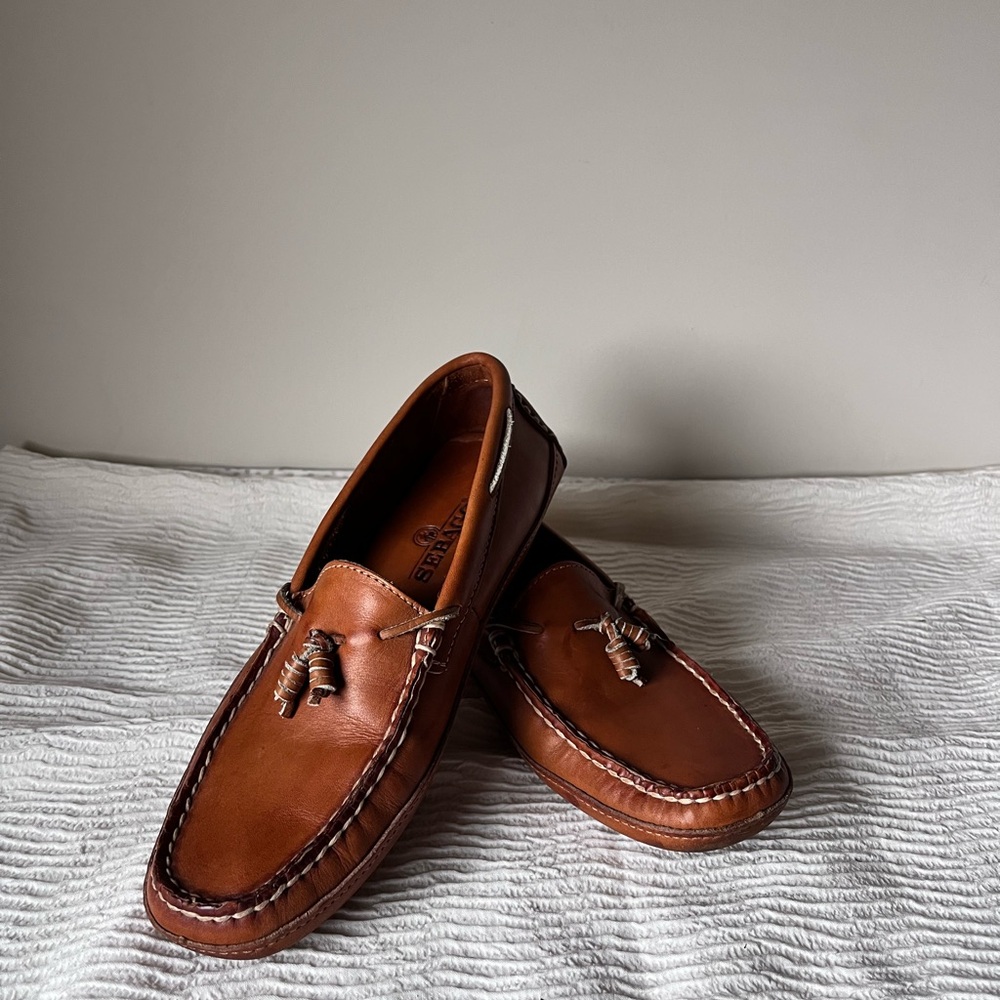 Sebago Vintage Tassel Leather Slip-On Loafer Driving Shoe Moccasin